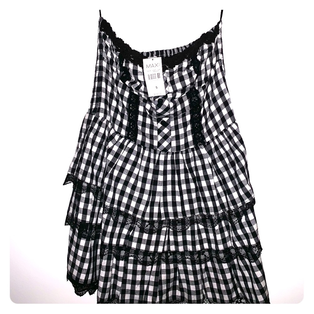 black and white maxi dress